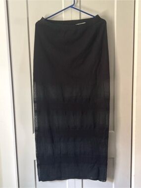 Rachel Roy Black Sheer Maxi Skirt